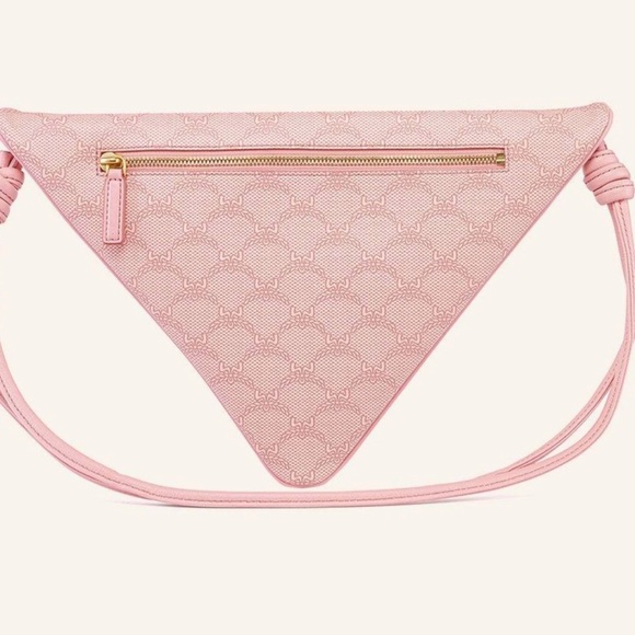 MCM Blush Pink Crossbody Bag Himmel Triangle Pouch in Lauretos - Picture 4 of 10